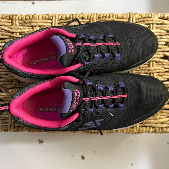 Skechers, Women's Size 7.5, Black and pink, Go Walk Ultra Go, Air Cooled - Picture 10 of 16